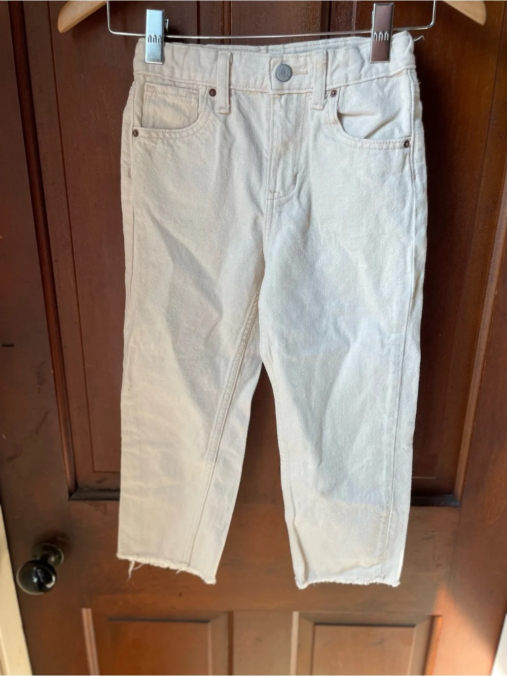 Old Navy girls size 7 high rise slouchy straight jeans